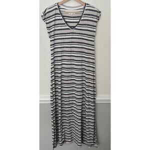 lou and grey chambray dress Lou & Grey Chambray Dress Size Medium Women's Blue Pockets Roll Tab Slvs